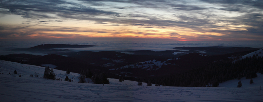 Blick zum Sdost-Horizont kurz nach Erreichen des Beobachtungsstandortes